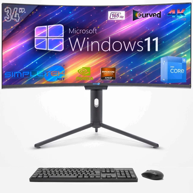 PC ALL IN One Core I5 12th 34 " Win11 64gb 2tb Rtx4060 Curved 4k Gaming
