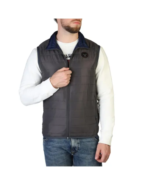 Napapijri Sleeveless Zip Jacket  -  Vests  - Grey