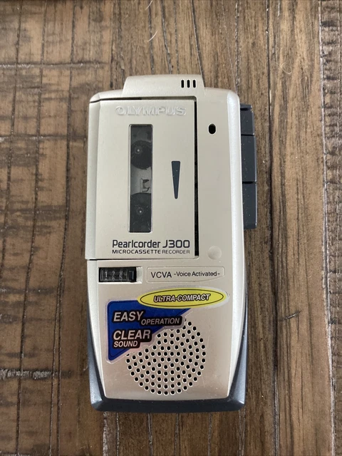 Olympus Pearlcorder J300 Microcassette Recorder Voice Activated Tested Working