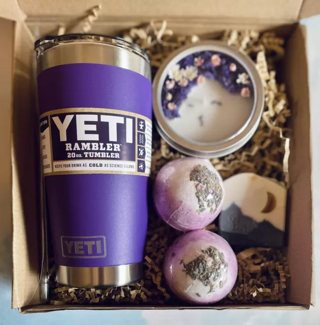 YETI tumbler 20 oz Peak Purple Bath And Body Gift Set Magslide Lid MOTHERS DAY