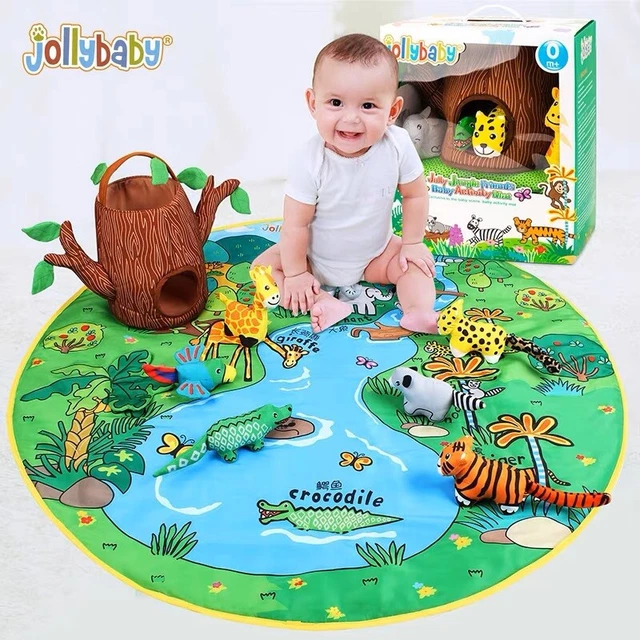 Jollybaby Jungle Friends Baby 3d Activity Play Mat 0-1-3Year Educational Blanket