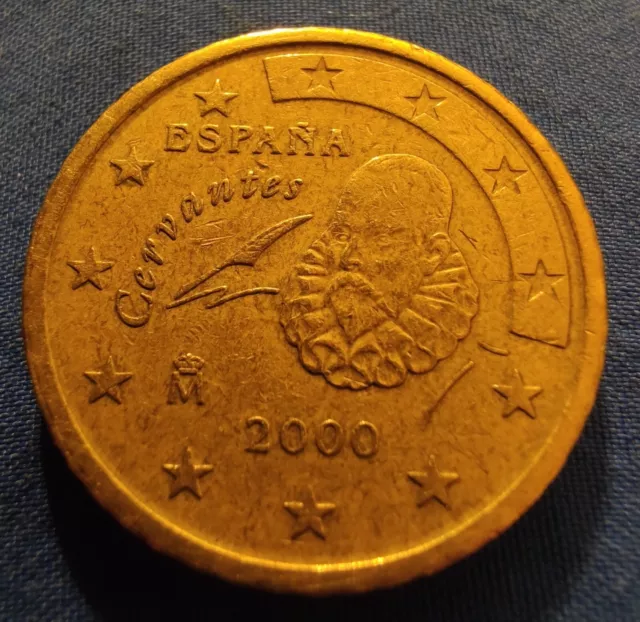 RARE piece De 50 centimes - monnaie Espagne 2000