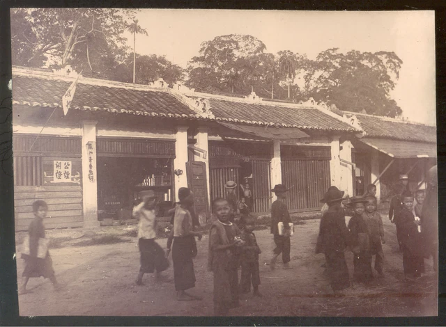 ndochne COCHNCHNE, Pagode de Tan Chau, Vntage albumen prnt 1902