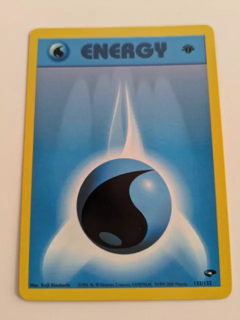 Pokemon, Gym Challenge, Water Energy 132/132, first edition,  near mint