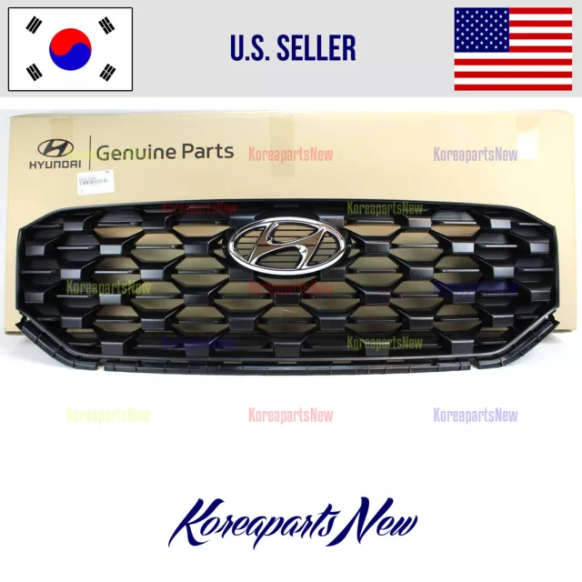 Grille Front Bumper Radiator BLACK W/O Camera ⭐OEM⭐ Hyundai Santa Fe 2021-2023