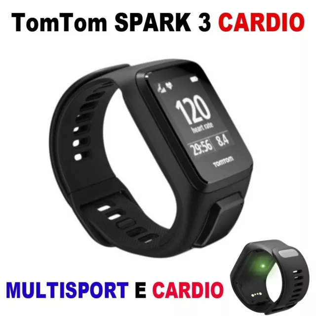 SPORTWATCH OROLOGIO TomTom SPARK 3 CARDIO GPS TAGLIA L LARGE RUN RUNNING CORSA