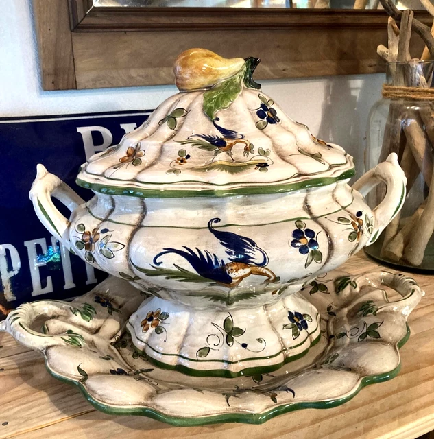 Soupière + Plat de service CAPODIMONTE - Arts de la table