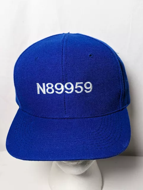 Vintage Cessna Plane Hat Cap Snap Back Wide N89959 140 Blue New Vintage Rare