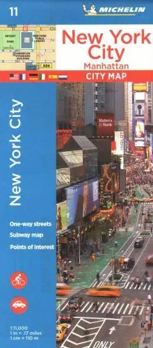 New York City, Manhattan City Map by Michelin (2018) (BRAND NEW)