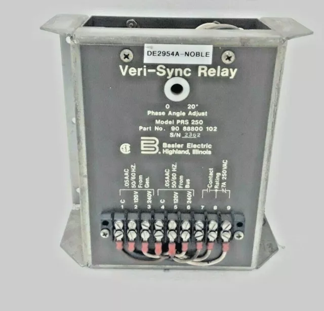 Basler Électrique PRS 250 Veri Syncro Relais 9088800102