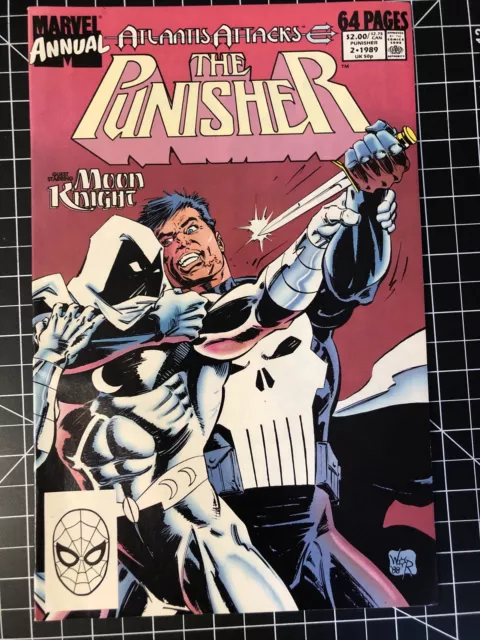 PUNISHER Annual #2 - 1989 Marvel - 1st Punisher vs Moon Knight  - B17