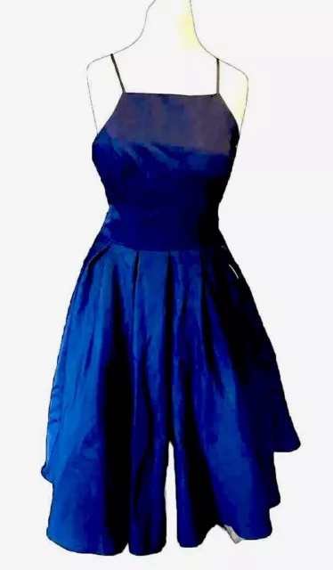 Navy chi chi fit & flare skater dress 50s style size 10 please read description