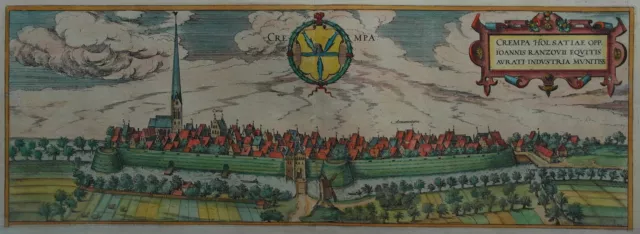 Krempe - Crempa - Braun und Hogenberg - Original von 1580