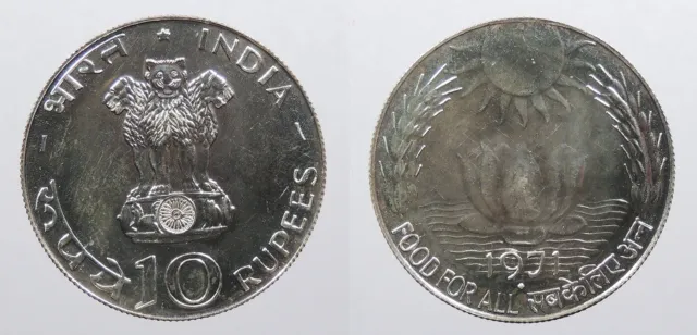 INDIA 1971 (b) 10 Rupees Prooflike #WC98730