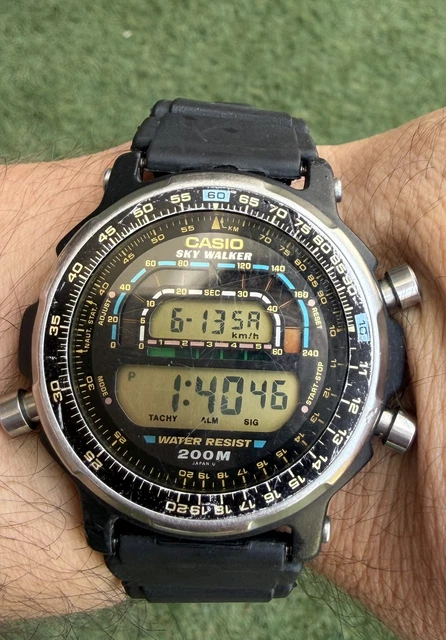 1990 ✓ CASIO DW-401 SKY WALKER 🔴 MADE IN JAPAN ▻ Rare Vintage