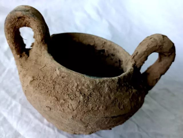 300 BC Ancient Roman Ceramic Vessel Amphora Pot Uncleaned Intact Museum Quality 3