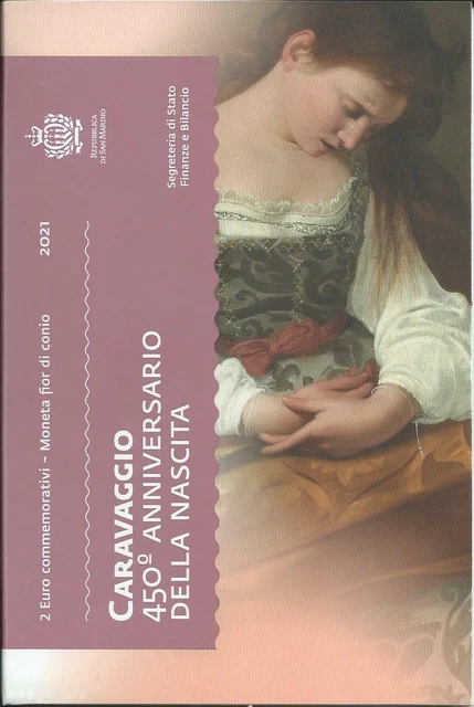 San Marino 2 Euro Münze  2021 I - 450. Geburtstag von Caravaggio