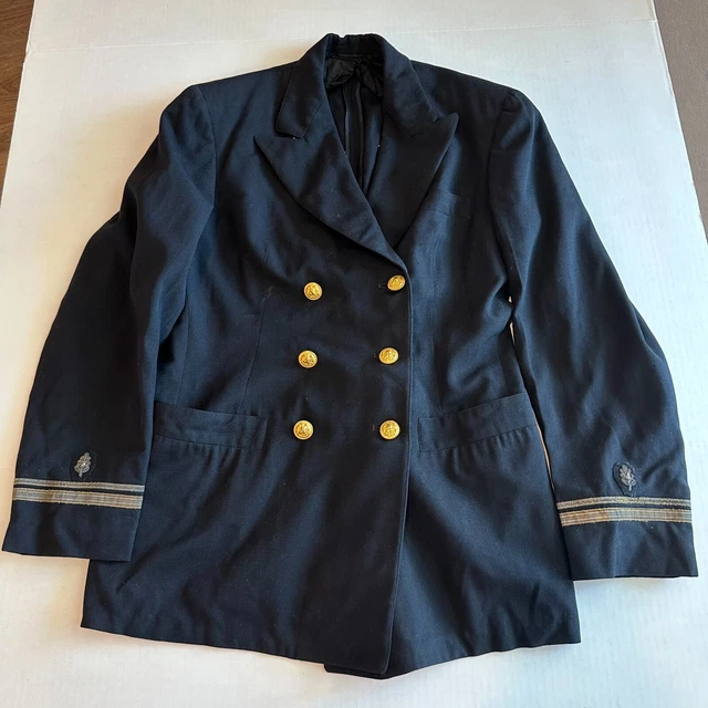 VINTAGE US NAVY Officer Service Dress Blue SDB Uniform Coat Jacket ww2