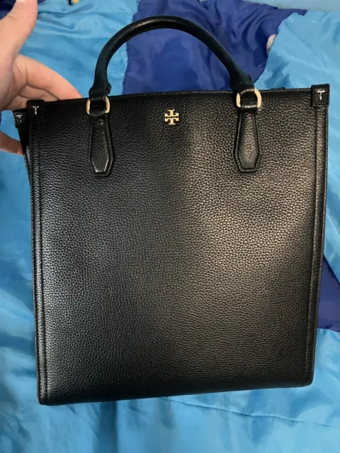 Tory Burch Blake Cortado Medium Pebble Leather Shopping Tote Handbag