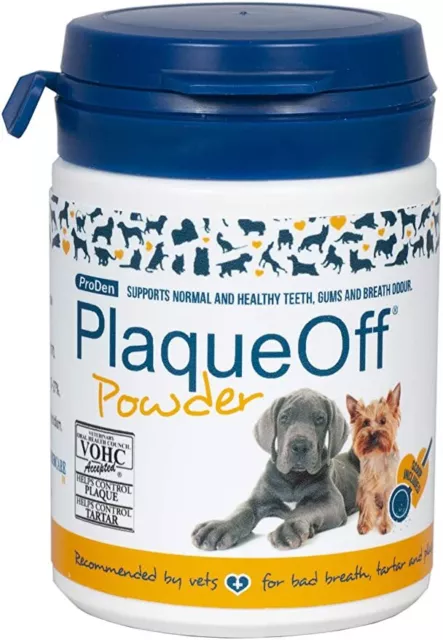 Pro Den Plaque Off Animal, Bad Breath and Tartar Control for Cats and Dogs 180g