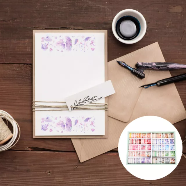 100 rollos cinta de bolsillo de papel japonés decoración estudiante álbum de fotos álbum de colección