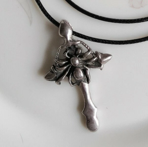 Collier Ancien + Pendentif Style Ottoman - En Argent Massif - Occasion Bon état
