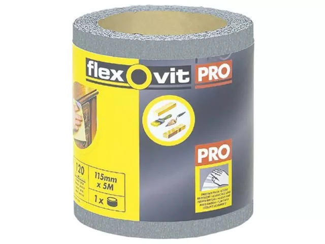 Flexovit - High Performance Finishing Sanding Roll 115mm x 5m 240g - 63642526417