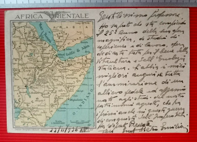 Cartolina Postale Per Le Forze Armate Africa Orientale Viaggiata