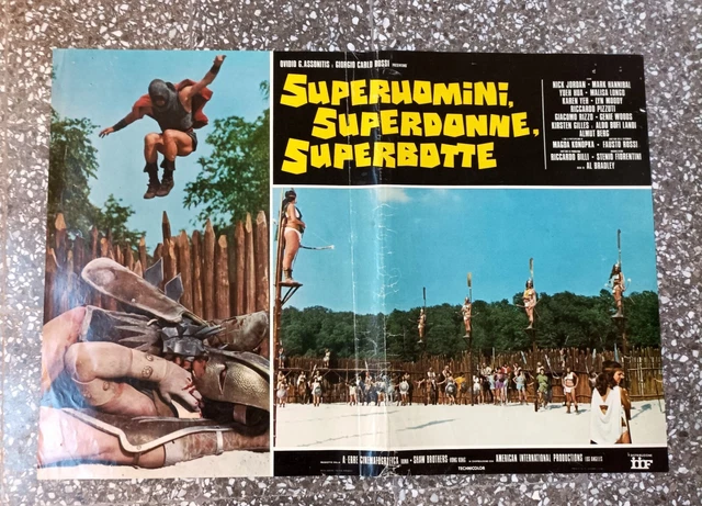FOTOBUSTA ORIGINALE SUPERUOMINI, SUPERDONNE SUPERBOTTE Lobbycard Foto