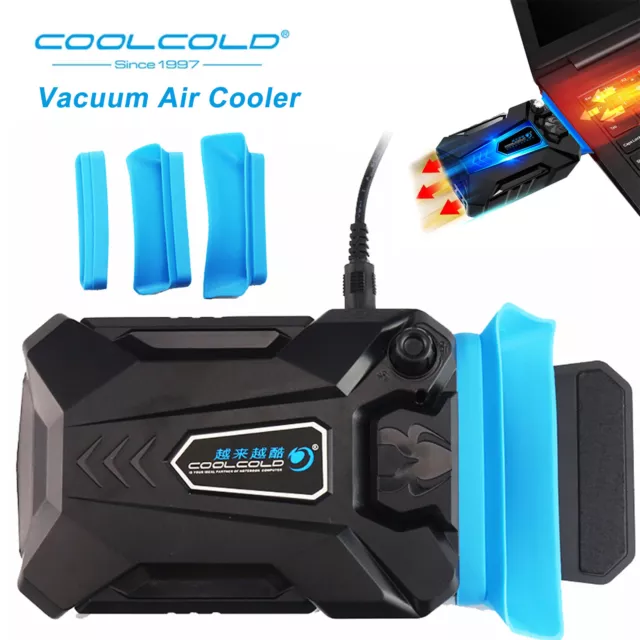 COOLCOLD Portable Laptop Cooler USB Air Extracting Cooling Vacuum Fan Radiator