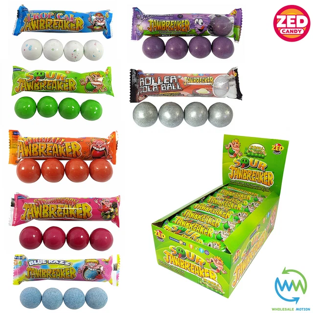 ZED CANDY JAWBREAKERS 4 Pack MULTIPLE Flavours INDIVIDUAL Wrapped