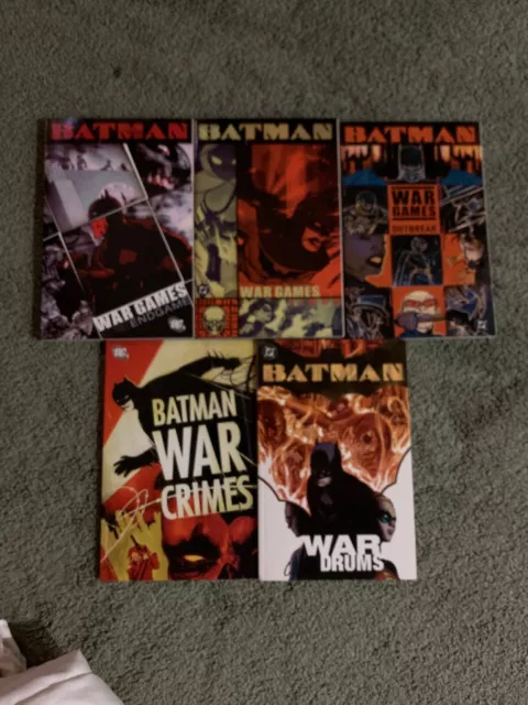 Batman:War Games Graphic Novels-tpb lot-War Drums Crimes/Outbreak/Tides/Endgame
