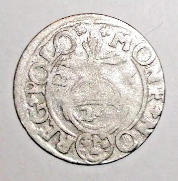 1623 Silver Coin Medieval Poland Sigismund III. (1587-1632) AR 1/24 thaller