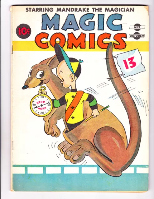 Magic Comics   3    Henry Riding Kangaroo on Cover    1939