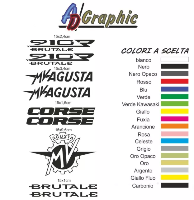 kit adesivi adesivo Stickers decal sticker compatibile mv agusta brutale 910 r