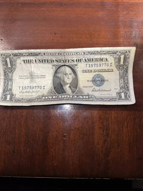 1935 Series F One Dollar Blue Seal Note Silver Certificate Old US Bill $1 Money