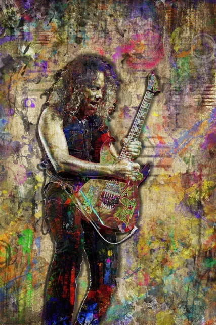 Kirk Hammett Of METALLICA Poster, Metallica Print 12x18inch Free Shipping