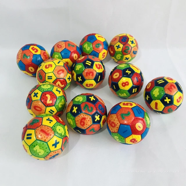 Bola de aplastamiento suave 1 pieza 3 cm/7 cm/10 cm 6 fútbol de números pequeño sólido