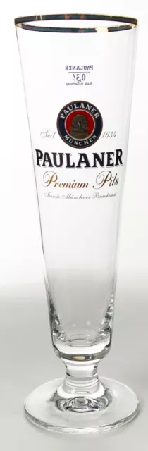 Paulaner München Premium Pils Tulpe 0,3l Bier Pokal Glas Brauerei Gläser 5043