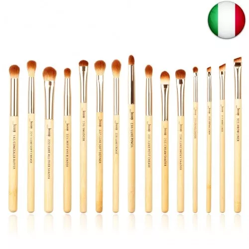 Jessup Brand 15pz Bellezza Pennelli in Bambù Trucco Professionale Set di Trucco