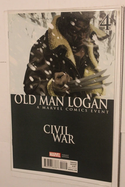 Old Man Logan #4 Marvel Comics 2016 NM Wolverine Civil War Variant Cover