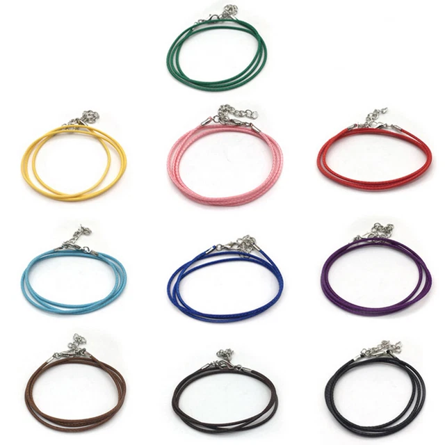 100Pcs farbiger gewachster Baumwoll Halsketten Wachsfaden für DIY