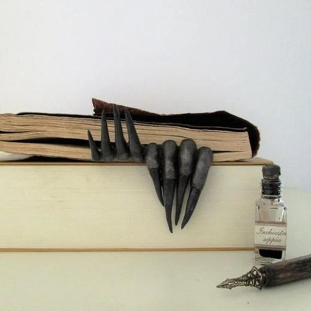 Spooky Resin Realistic Witch Demon Claws Bookmark Halloween Gothic Decor