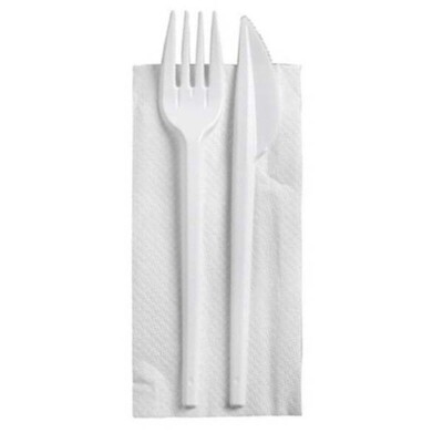 in plastica Colore: Bianco Robinson Young monovelo Snack forchette Confezione da 100 