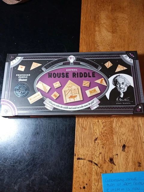 COLLECTION EINSTEIN'S HOUSE riddle/riddle based brain game/professor ...