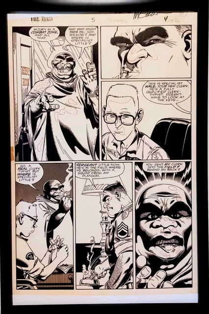 The 'Nam #5 pg. 4 by Michael Golden 11x17 FRAMED Original Art Poster Comic