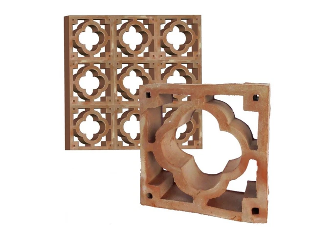 70 mattoni sagomati decorazione fiore - ornamento terracotta mattoni da muro schermo brezza blocco