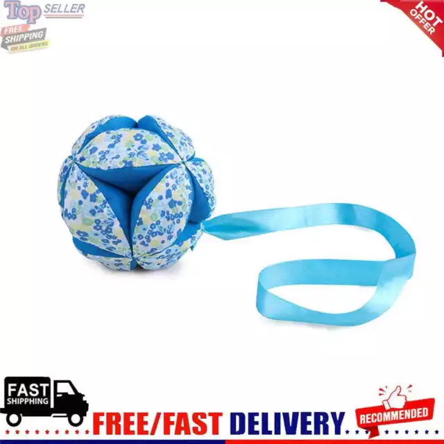 Infant Hand Catching Cloth Ball Crib Rattles Toy Soft Plush Toys (Blue)