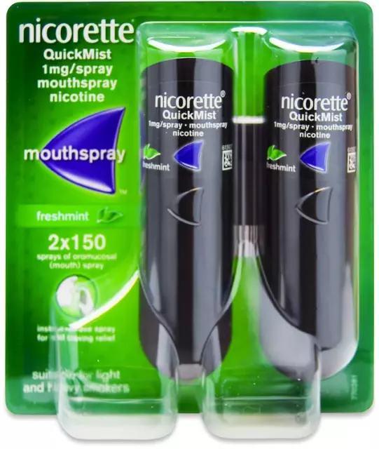 Nicorette Quickmist 1 mg spray nicotina alla menta fresca 2 x 150 spray DUO