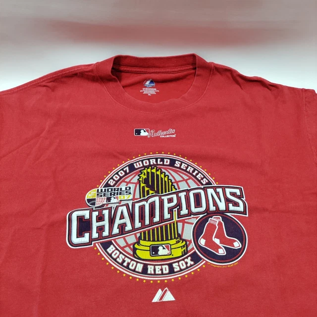 Boston Red Sox T Shirt Men XL Adult MLB Baseball 2007 World Series Champions